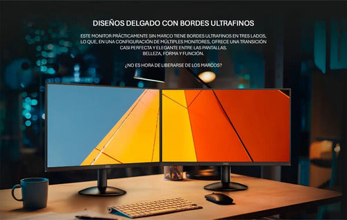 Monitor Aoc 24in Fhd Ips 100hz 1ms Vesa Hdmi Adaptivesync Negro