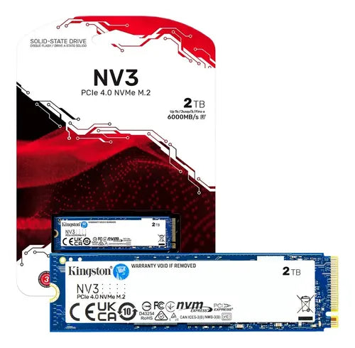 Disco Solido Ssd Interno Kingston Nv3 2tb M.2 Pcie 4.0 Nvme Azul
