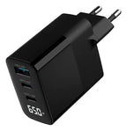 Cargador Master-g Carga Rapida 65w Multipuerto + Cable Usb-c Negro