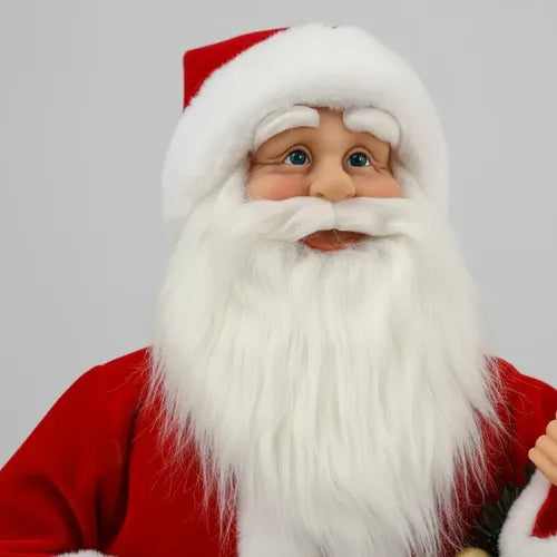 Muñeco Santa Con Dulces Animatronic Decoracion Navidad 115cm Rojo