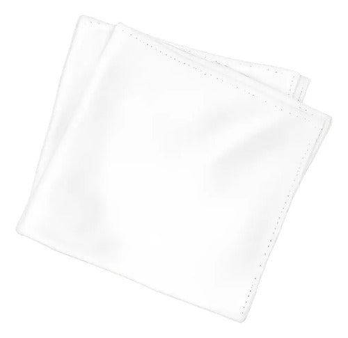 Pack 12 Pañuelo Cueca Competencia Liso Fiestas Patrias Danza Blanco Liso