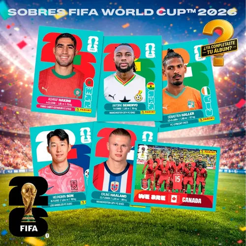 Pack Album Tapa Dura Plateado +35 Sobres Fifa World Cup 2026