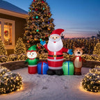 Muñeco Infable Led Decoracion Navidad Santa Reno Elfo 150cm Rojo