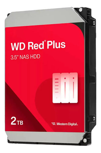 Disco Duro Interno Wd Red Plus 2tb 5400 Rpm Nas / Dvr / Nvr Rojo