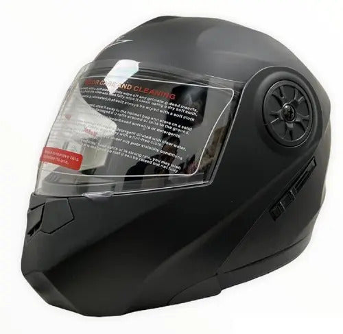 Casco Abatible Fgn Negro Para Moto Con Visor Doble Y Protección Uv Talla Xxl
