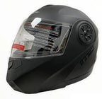 Casco Abatible Fgn Negro Para Moto Con Visor Doble Y Protección Uv Talla Xxl