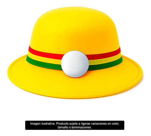 Sombrero Gorro Nortino Para Niños/as Danzas Fiestas Patrias Amarillo Estandar Lisa