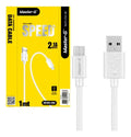 Cable Micro Usb A Usb-a Master-g Carga Rapida Power 2.1a 1m Blanco