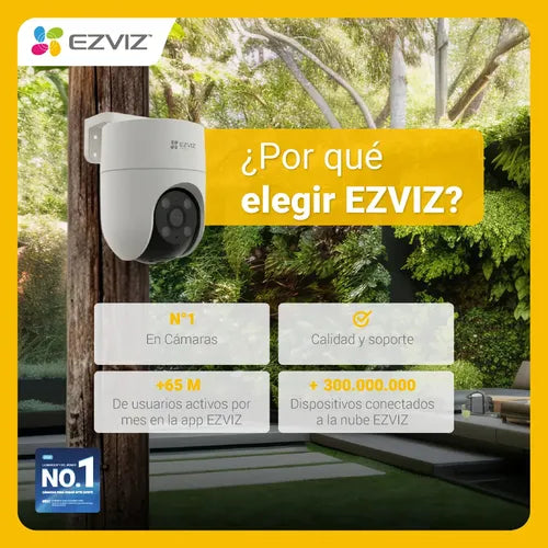 Camara Seguridad Wifi Exterior H8c Pro 2k Deteccion Personas Con Ia Ezviz Blanco