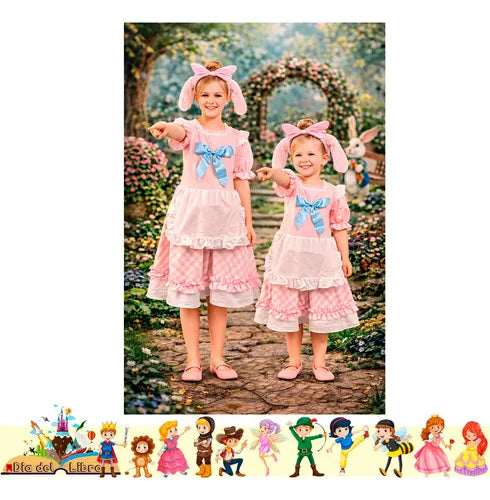 Trajes Disfraces Cuentos Infantiles Dia Del Libro Halloween Conejito Rosado