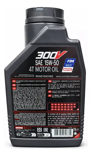 Aceite Motul 15w50 300v 1l 100% Sintetico