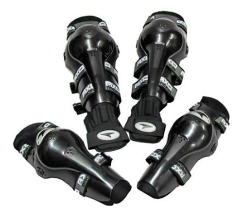 Set 2 Rodilleras + Coderas Articuladas Axo Negro Único