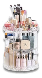 Organizador De Maquillaje Y Accesorios Rotacion 360 Grados Transparente