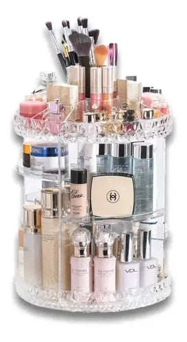 Organizador De Maquillaje Y Accesorios Rotacion 360 Grados Transparente