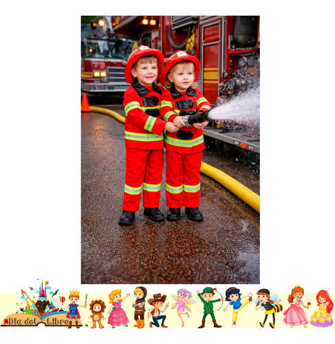 Trajes Disfraces Cuentos Infantiles Dia Del Libro Halloween Bombero 3-4