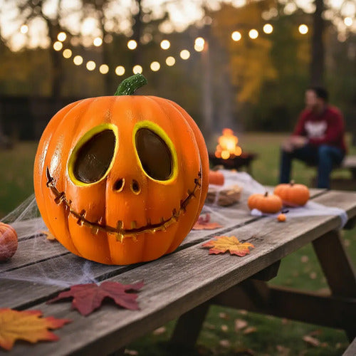 Calabaza Jack Led Accesorio Decoración Halloween Fiesta 24cm