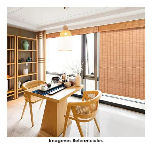 Cortina Enrollable De Bambu Homey Cortina Roller 150x180 Natural Claro