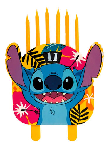 Vela De Stitch Cumpleaños Fiestas Celebracion Reutilizable