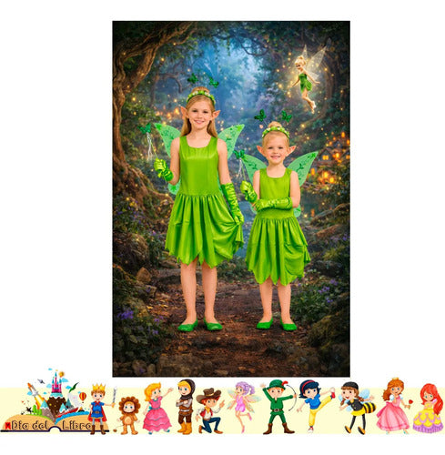 Disfraz Vestido Hada Cuento Infantil Dia Del Libro Halloween Verde