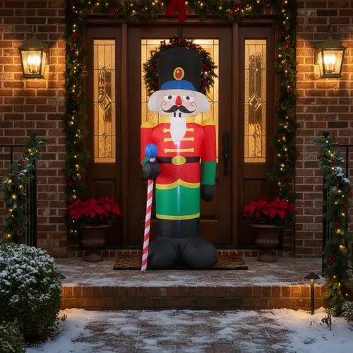 Muñeco Led Inflable Soldadito Plomo Decoracion Navidad 240cm Rojo