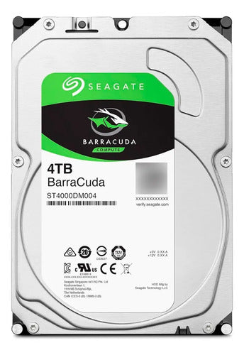 Disco Duro Seagate Barracuda 4tb 3.5in Pc/dvr/nvr Vigilancia Plateado