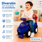 Correpasillo Andador Auto Respaldo Bocina Maleta 18-36 Meses Azul