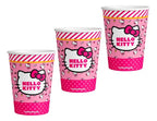 6 Vasos Cumpleaños Hello Kitty Fiesta Celebracion Desechable Rosa