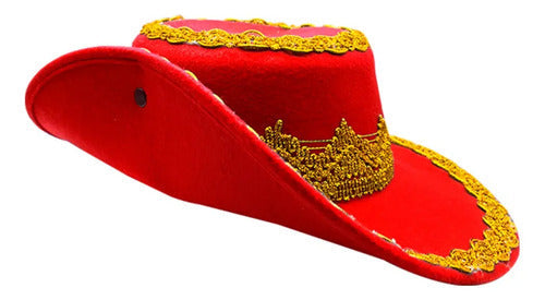 Gorro Sombrero Caporal Fiestas Patrias Danzas Tradicionales Rojo Estándar Ajustable