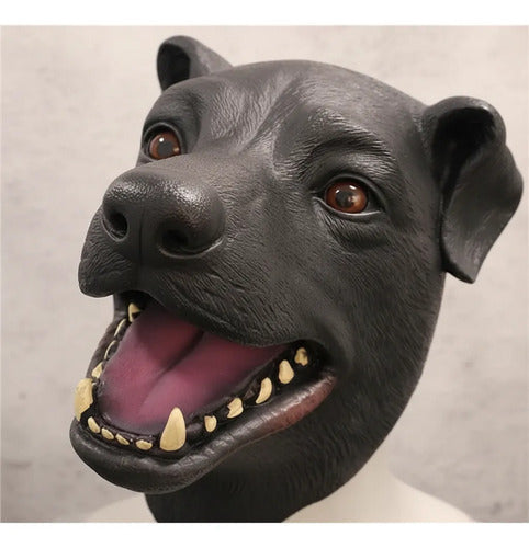 Mascara Disfraz Perro Halloween Cosplay Therian Negro Perro