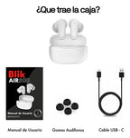 Audifonos Inalambricos Blik Air500 Tws Bt 5.4 Enc 30hrs Ipx4 Blanco