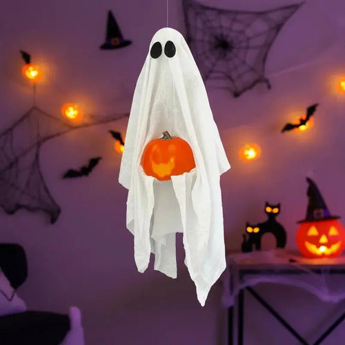 Fantasma Calabaza Hablador Colgante Animatronic Halloween