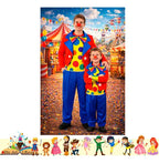 Disfraz Payaso Cuentos Infantiles Dia Del Libro Halloween Colorido