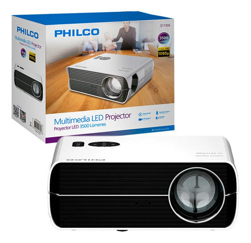 Proyector Led Philco 3115n Full Hd 3500 Lumenes Hdmi / Usb Blanco