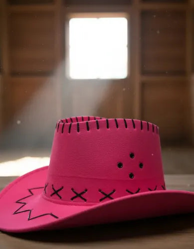 Sombrero De Vaquero Disfraz Cosplay Fiestas Halloween Niños Fucsia Niños Lisa