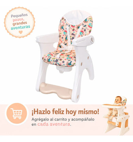 Silla De Comer Bebé 4 En 1 Reclinable Mesa Silla Infantil Silla 4 En 1 Blanco