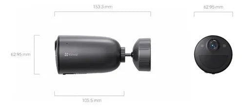 Camara Wifi Ezviz Eb3 2k Ir15m Colorvu Exterior Ip66 512gb Gris
