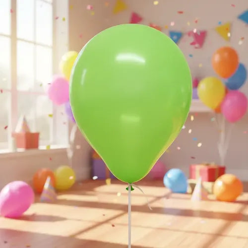 Globo De Látex Liso Verde Lima De 23 Cm, Pack De 50 Unidades