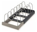 Organizador De Ollas Expandible Menaje Tablas Tapas X L Negro- Gris