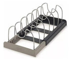 Organizador De Ollas Expandible Menaje Tablas Tapas X L Negro- Gris