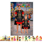 Disfraz Gladiador Guerrero Romano Dia Del Libro Halloween Negro