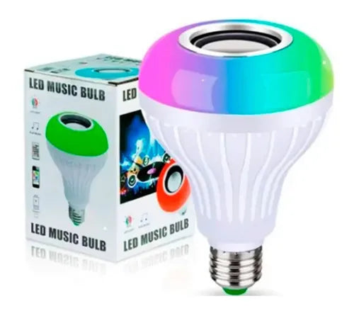 Ampolleta 12w Bluetooth Musical Y Multicolor Con Control Rgb