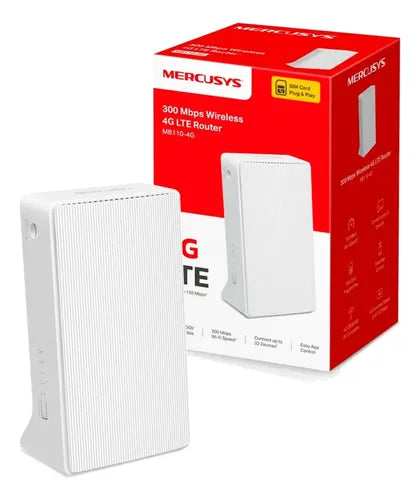 Router Inalambrico N Mercusys Mb110-4g Sim 4g Lte 300mbps