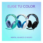 Logitech G335 Audífonos Con Cable Para Gaming Celeste Mint