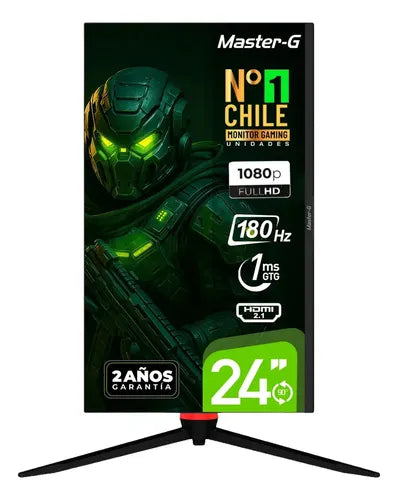 Monitor Gamer 24 Full Hd Panel Ips Pivote 90 180hz 1ms Master-g Mgmg2440 Color Negro