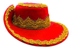Gorro Sombrero Caporal Fiestas Patrias Danzas Tradicionales Rojo Estándar Ajustable