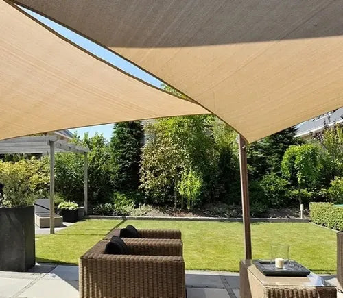 Toldo Vela Sombra Triangular 3.5 X 3.5 Mts Proteccion Uv Beige