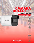 Camara Ip Bala Exir Hikvision Hd 2mp Microsd 256gb Ip67 Blanco