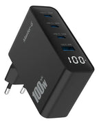 Cargador Master-g Carga Rapida 100w Multipuerto +cable Usb-c Negro
