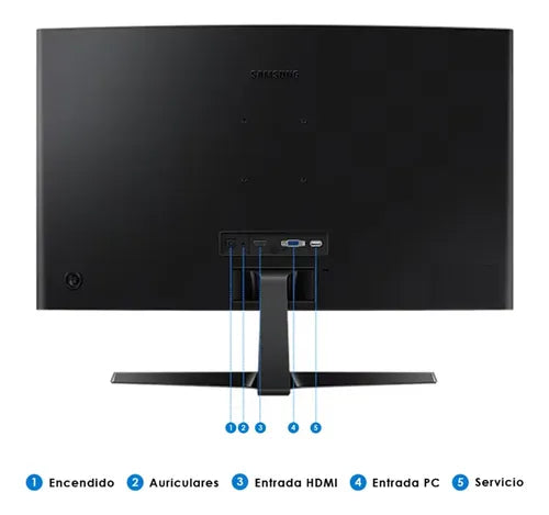 Monitor Curvo Samsung Essential S3 24in Fhd 100hz 4ms Vesa Negro