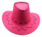 Sombrero De Vaquero Disfraz Cosplay Fiestas Halloween Niños Fucsia Niños Lisa